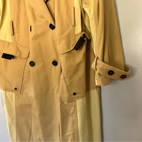 Avec Les Filles NWT Color Block Trench Coat in Safari size XL *missing belt*