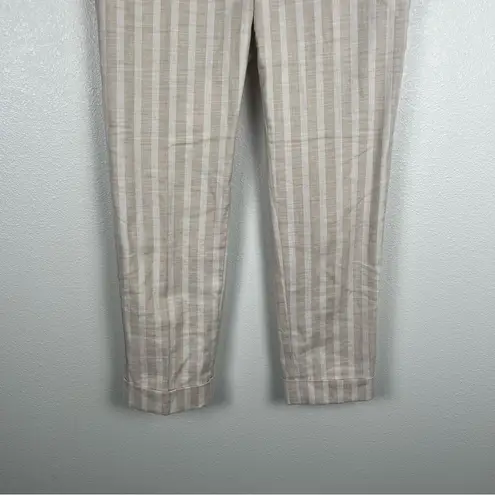 Ann Taylor  Linen Striped‎ Pants Sz 8