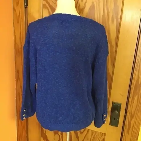 Vintage 90s bright blue sweater Size L