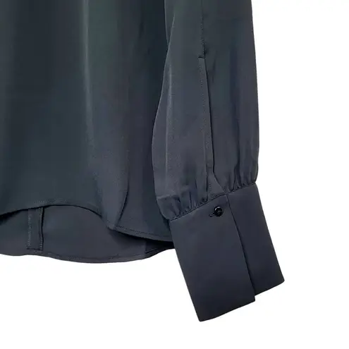 Billie the Label Jade High Neck Top Black Long Sleeve Blouse Quiet Luxury NWT Size M