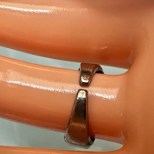 Silver Tone Skull Ring Adjustable Biker Punk Goth