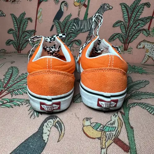 Vans  Off The Wall Old Skool Vintage Style Shoes Marmalade Orange Sneakers Slides