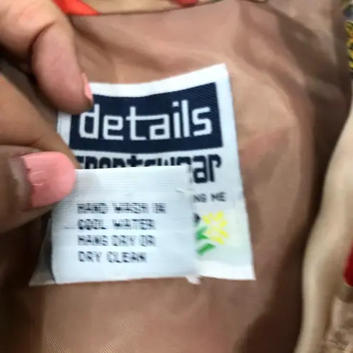 Vintage Details Sportswear Womens Silk w/pockets Zip Up Bomber Jacket S Flawed