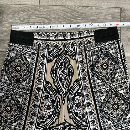 INC International Concepts Black and White Wide Leg Stretchy Boho Pants Size XL