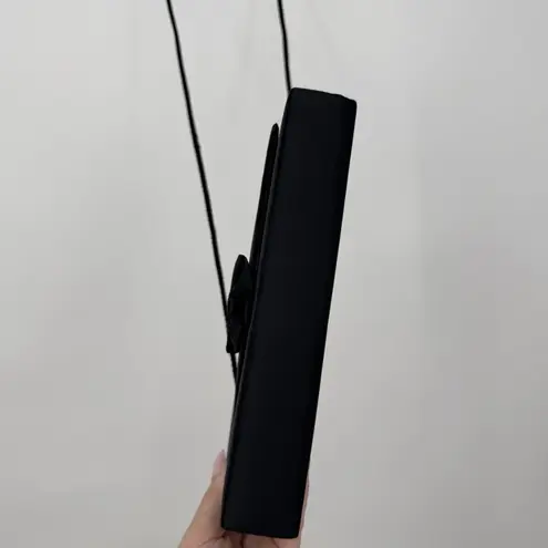 La Regale Black Satin Bow Crossbody Bag Purse Evening Formal Classic Timeless