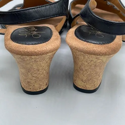 Life Stride  size 8.5 strappy faux cork wedge sandal