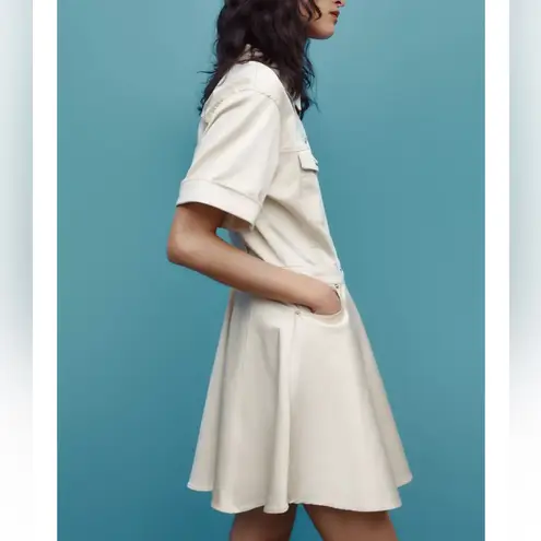 ZARA pocket front short sleeve mini dress
