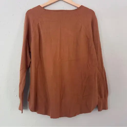 Staccato Tan Long Sleeve Blouse Crewneck Sweater Casual XL Neutral Comfy