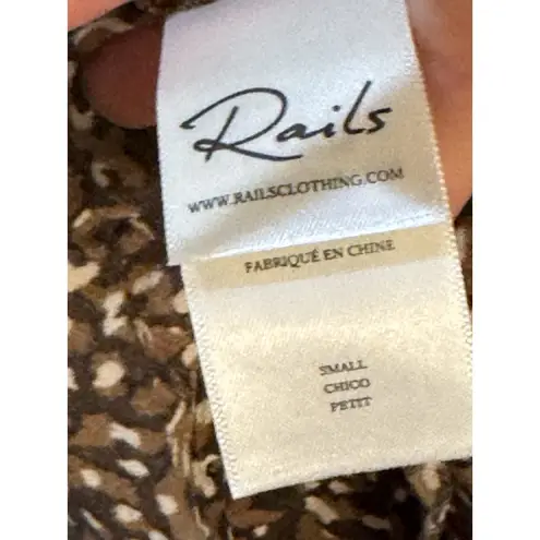 Rails  Addison Chestnut Abstract Animal Skirt Size Small‎  Smocked Tiered thumbnail 6