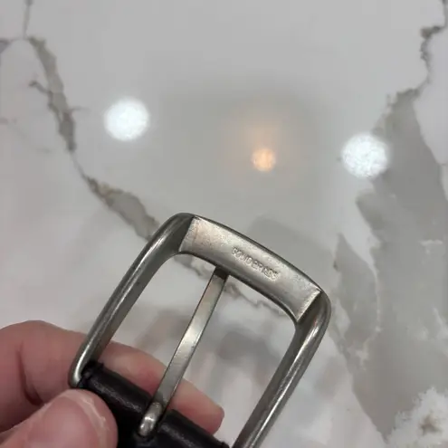 Ralph Lauren Lauren  Belt Size 34 Black Solid Brass Buckle Italian Leather