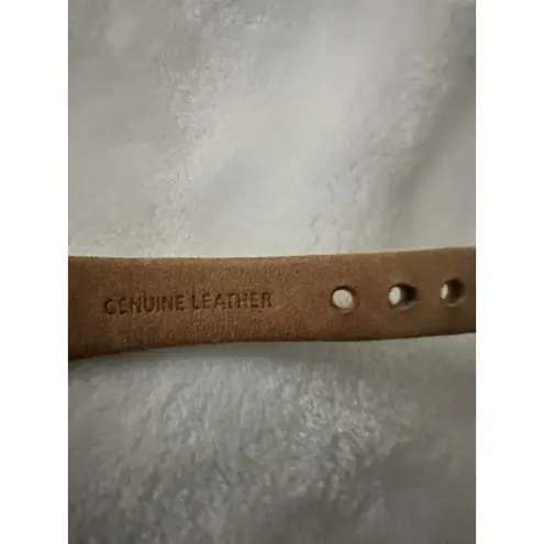 Relic Women's Silver Tone Watch with White Genuine Leather Band ZB34223