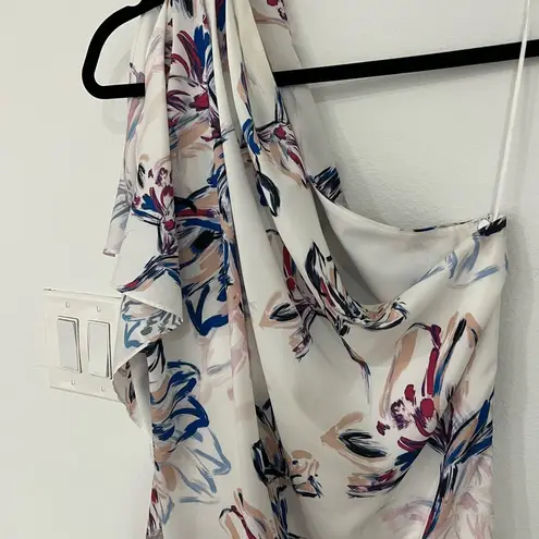 Badgley Mischka COPY - Paloma Brushstroke Floral One Shoulder Lined Dress Women’s Size 12
