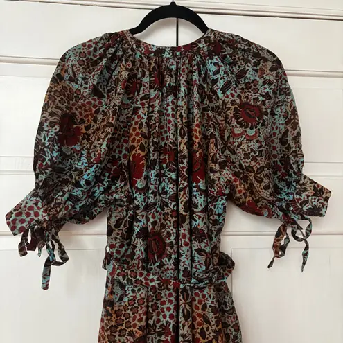 Ulla Johnson 2023 Summer Ulla Johnson Selena Coverup Midi Dress Lapis Size P XS Boho Wedding