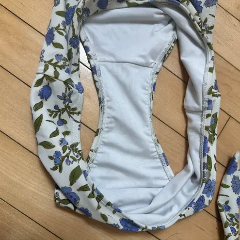 Cupshe Soulful Spring Square Neck Bandeau Top & Bottoms Set Size Medium FLoral