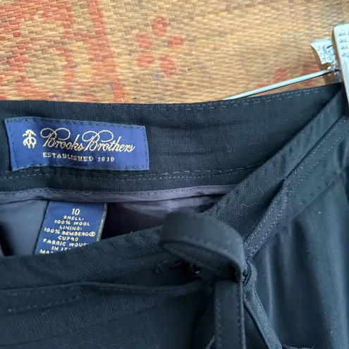 Brooks Brothers Wool Aline Knee Length Black Skirt size 10