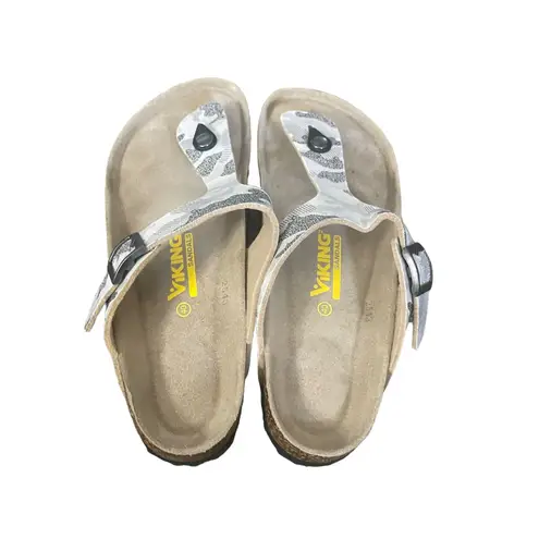 Viking Sandals Women's Size 9 White Camo Soft Footbed Sandals