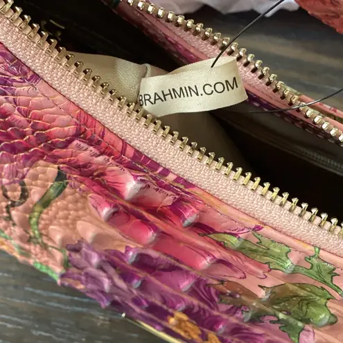 Brahmin Esme Perennial Pink Floral Leather Shoulder Bag NWT