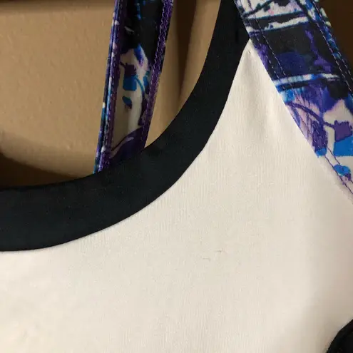 Prince Women's Wicking Stretch UV Protection Fitted Tank Top Tie Dye White M Size M