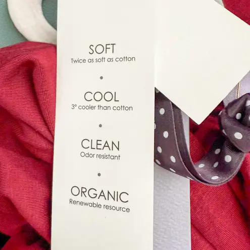 Hale Bob Womens Robe Size Large Red Bamboo Stretch Lounge Belted Kimono Style