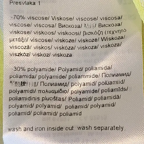 Escada Sport Pull Over Long Sleeve Lightweight Knit Striped Yellow White Large