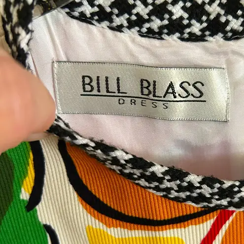 Bill Blass Vintage Floral Dress 80s 90s Bold Blooms Mod Statement Retro Women’s 6