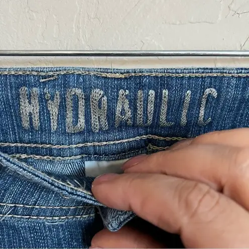 Hydraulic Thick Stitch Denim Shorts