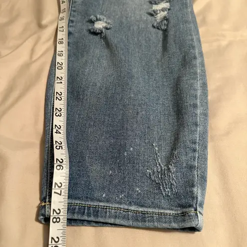 Judy Blue Size 24W Skinny Fit Distressed Bleach Splash Light Blue Jeans Stretch