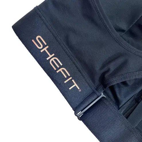 SHEFIT Ultimate Sports Bra 3 Luxe Black Adjustable High Impact Front Zip Size 3X