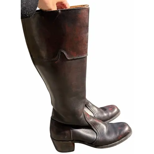 Vintage 1970s Dexter Bootmakers Boots – Red Brown Rustic Leather Women’s US 9.5