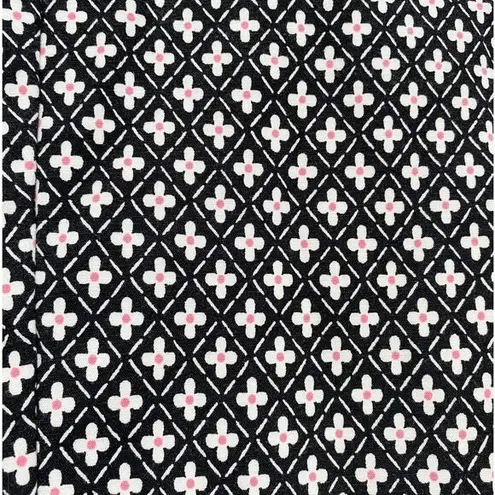 J. Jill Women's Black Pink Daisy Geo Print Crop Pants