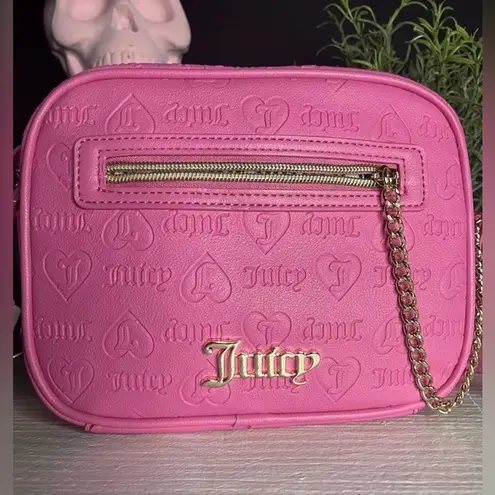 Juicy Couture  Pink Chain Up Camera Crossbody Bag Embossed Logo Purse NWT