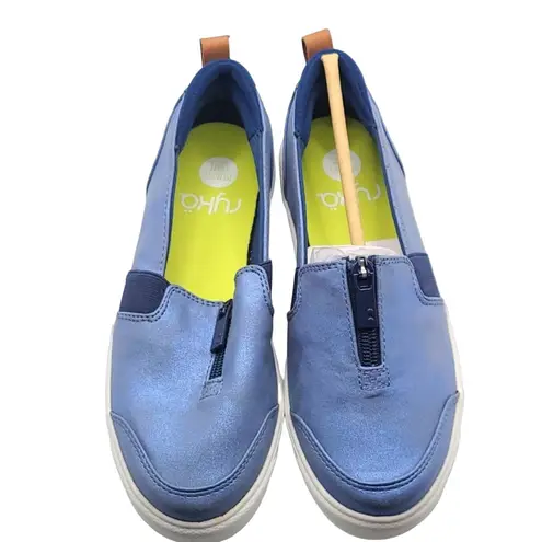 Ryka NWOT Women’s Vivvi Blue Slip-On Sneakers with Front Zipper Size 5M