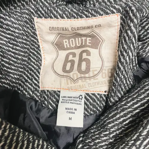Route 66 Faux Leather Tweed Moto Jacket