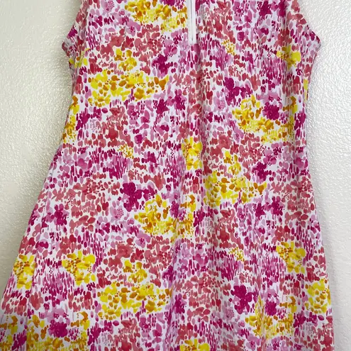 Ibkul Dress Womens Small Pullover Pink Multi 1/4 Zip Sleeveless Tennis Outdoors