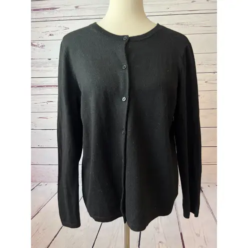 Pendleton Woolen Mills Cardigan Sweater XL Extra Large 100% Merino Wool Black - Image 5