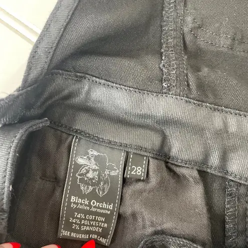 Black Orchid Women's Black Stretchable Cotton Blend Skinny Overall Size 28