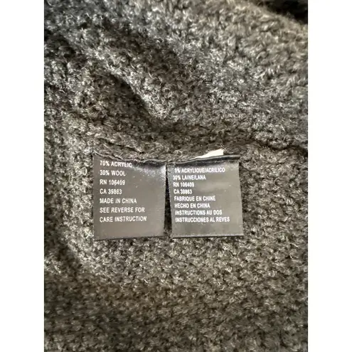 Tahari Green Midi Length Sweater Dress Wool Blend Cable Knit Cowl Neck Warm M Size M