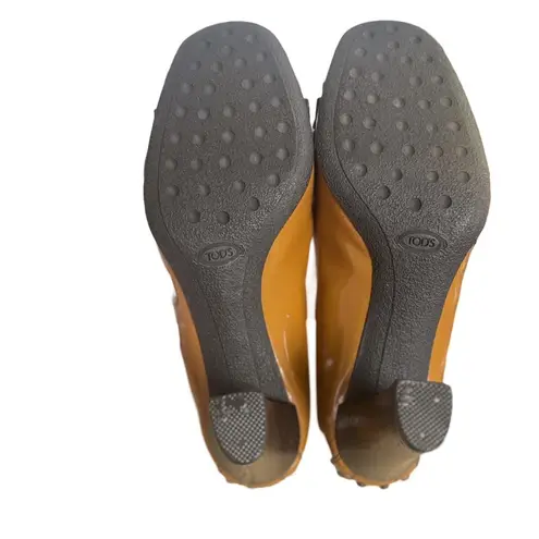 2000'S TOD'S MADE IN ITALY TAN LEATHER FRINGE PUMPS SIZE 5