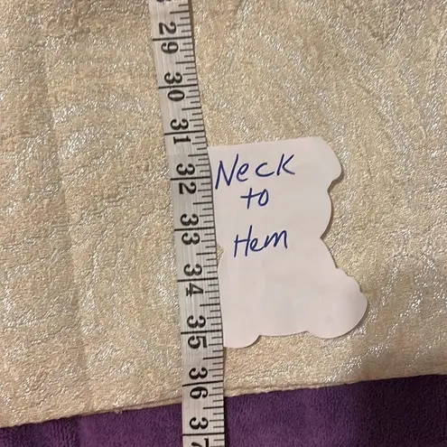 Taylor vintage cream & silver wiggle dress w/ gorgeous faux stones on front EVC Size 2