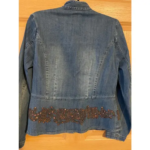 Coldwater Creek Vintage Cold Water Creek embellished jean jacket XS