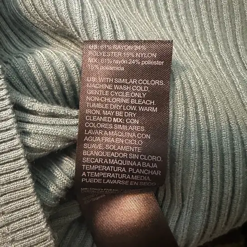 White House | Black Market WHBM Elbow Sleeve Crochet Collar Pullover Sweater Green Size S