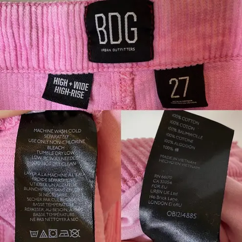 BDG  Urban Outfitters High Wide Corduroy Crop Pant