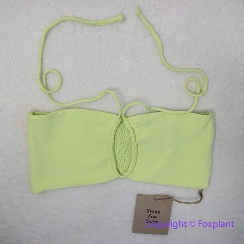 Stone Fox Swim NEW free people meadow bikini top pomelo pique, size L