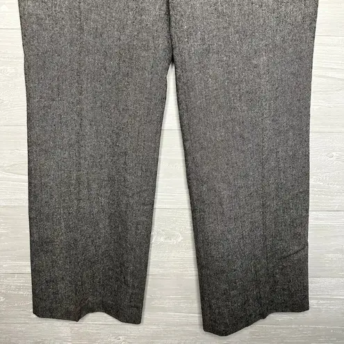 Calvin Klein  Gray Wool Blend Wide Straight Leg Long Tall Dress Pants Size 10