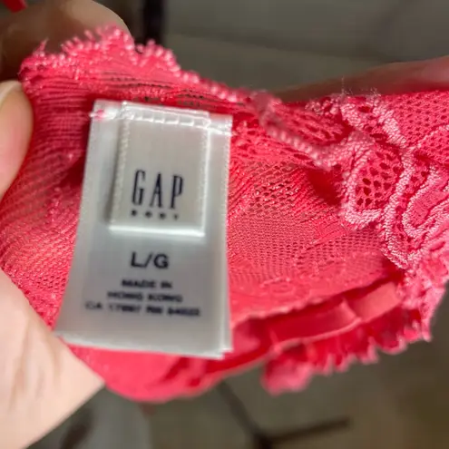 Vintage 90’s Gap Body Pink Lace Slip Dress Vneck Lingerie Sleepwear Size Large