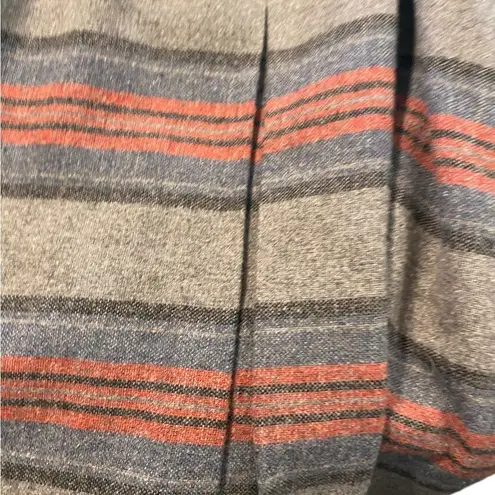 Vintage mid century 50s wool belted sleeveless grey red twee dress Fall Academia Gray