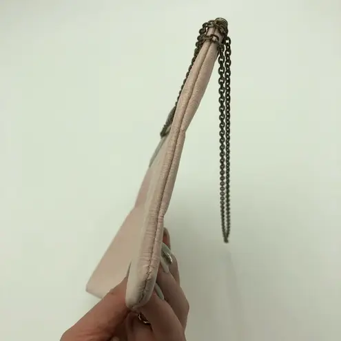 Vintage Etra 1960's Light Pink Lizard Print Envelope Clutch