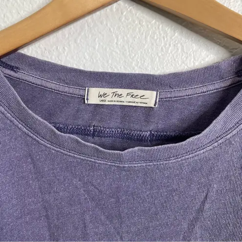 We The Free  CC Tee Purple Boxy Crop Burnout Size Large