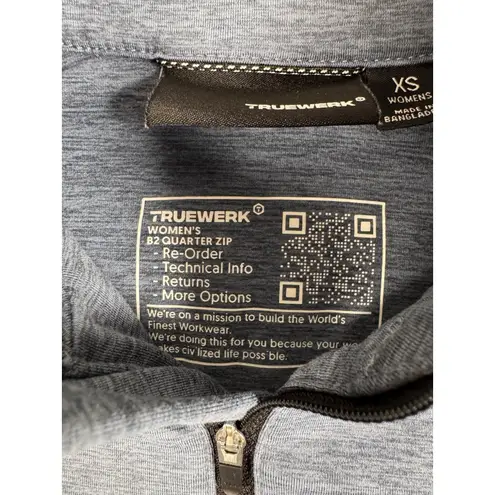 Truewerk Pullover Womens XS Blue B2 Quarter Zip Long Sleeve Stretch Active