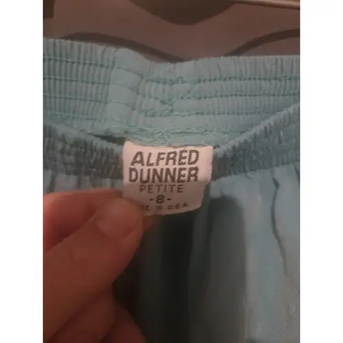 Alfred Dunner Teal Blue Shorts, Women's Size 8 Petite, Classic Vintage Apparel